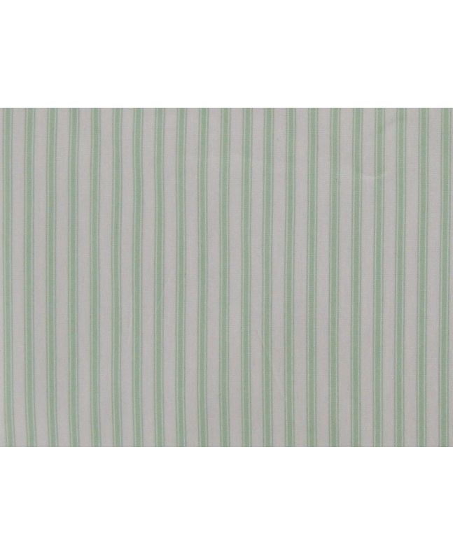 Ticking Stripe Cotton Poplin, Mint
