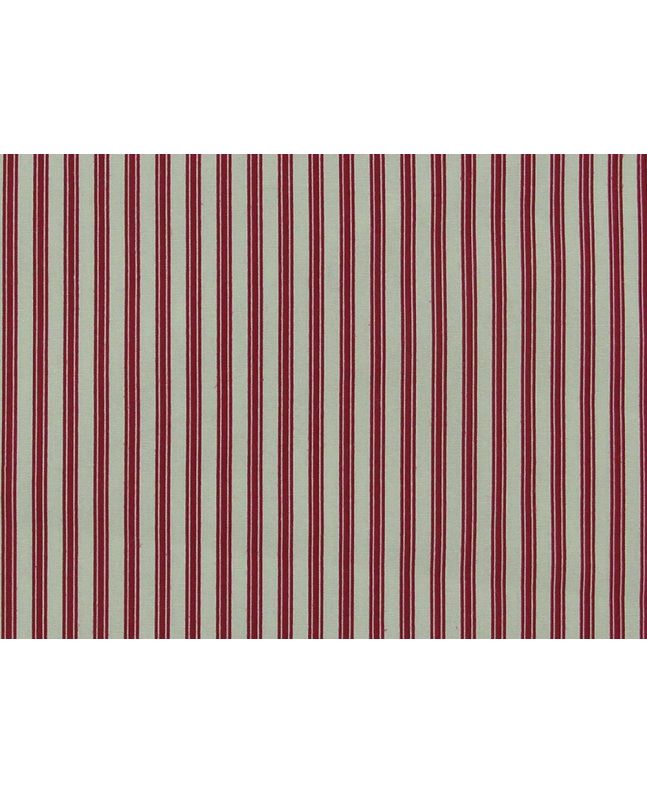 Ticking Stripe Cotton Poplin, Red
