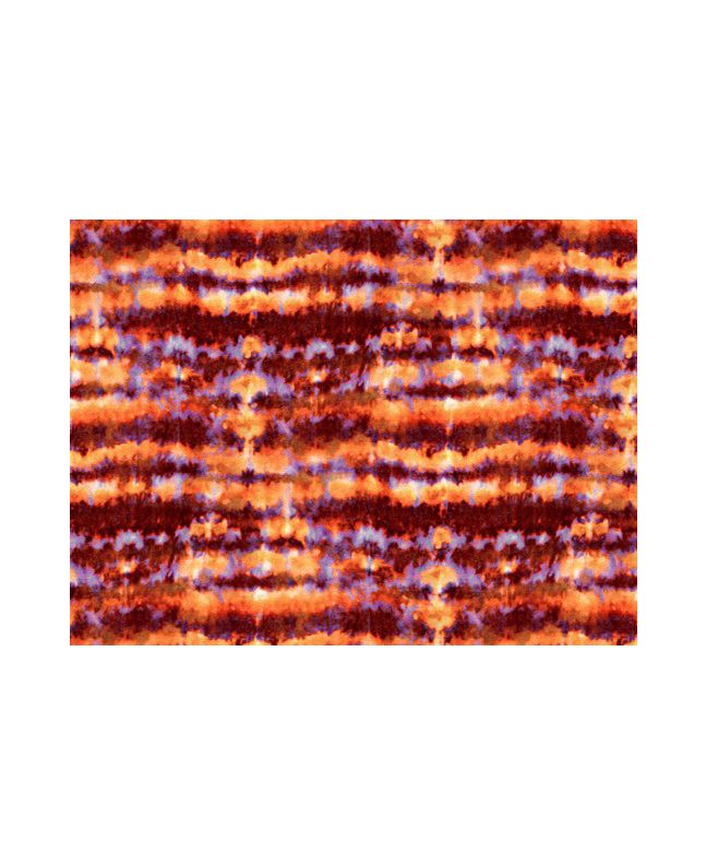 Tie Dye Look Cotton Print, Wave, Orange