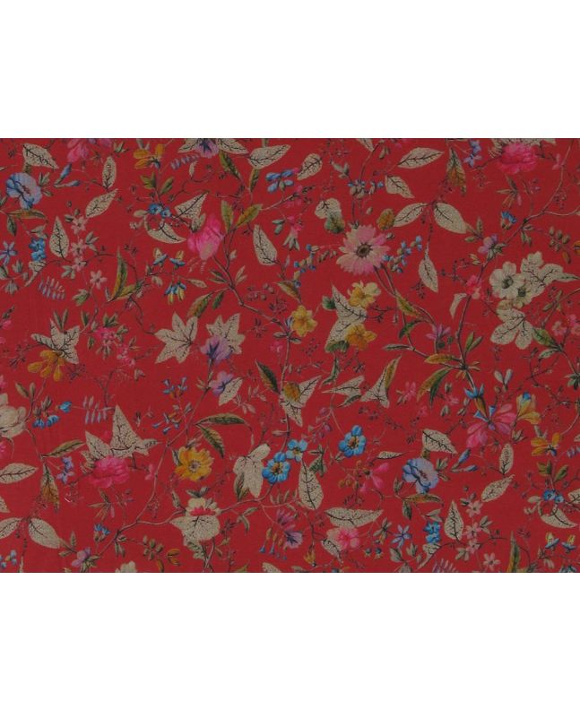 Tivoli Gardens Cotton Lawn Print, Red