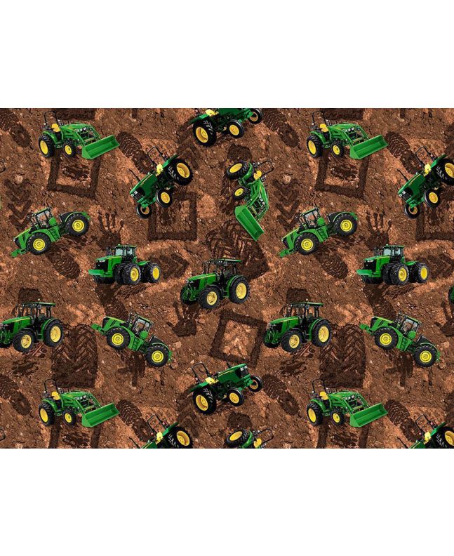 Tractor Field Cotton Print