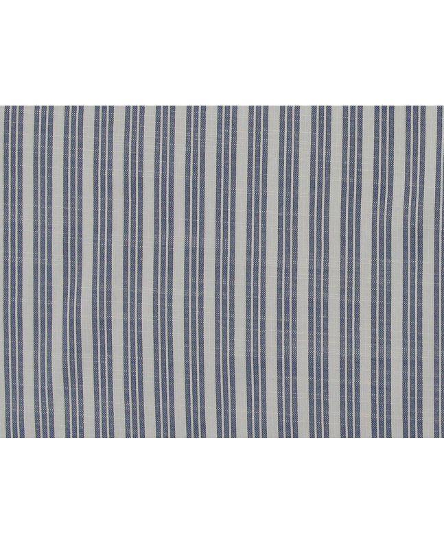 Triple Stripe Linen Look Polyviscose, Royal