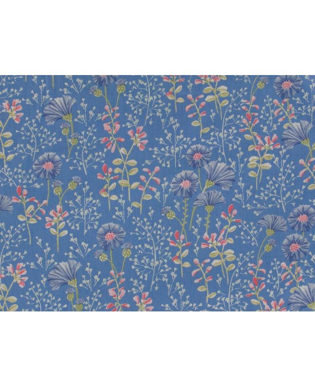 Tulip Veil Pima Cotton Lawn, Cobalt
