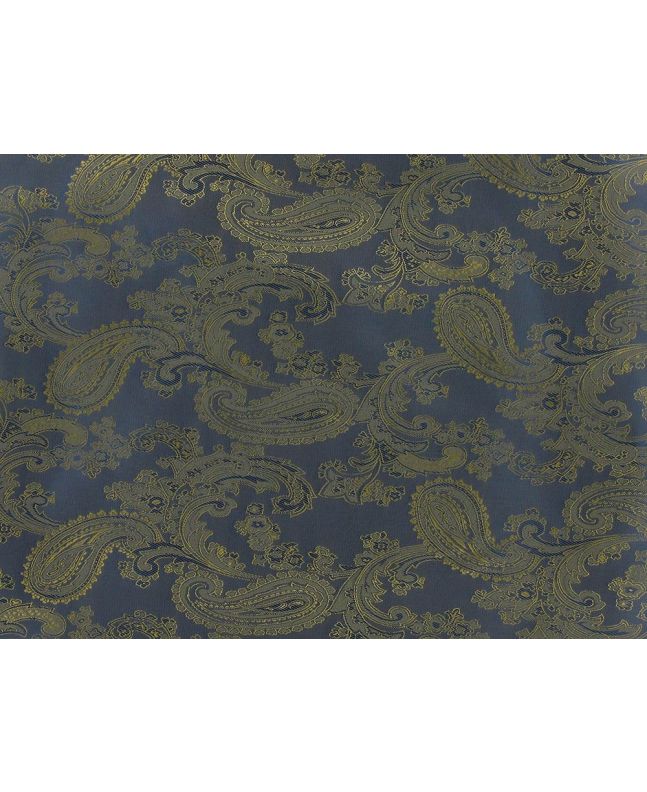 Two Tone Jacquard Paisley Lining, Blue and Gold