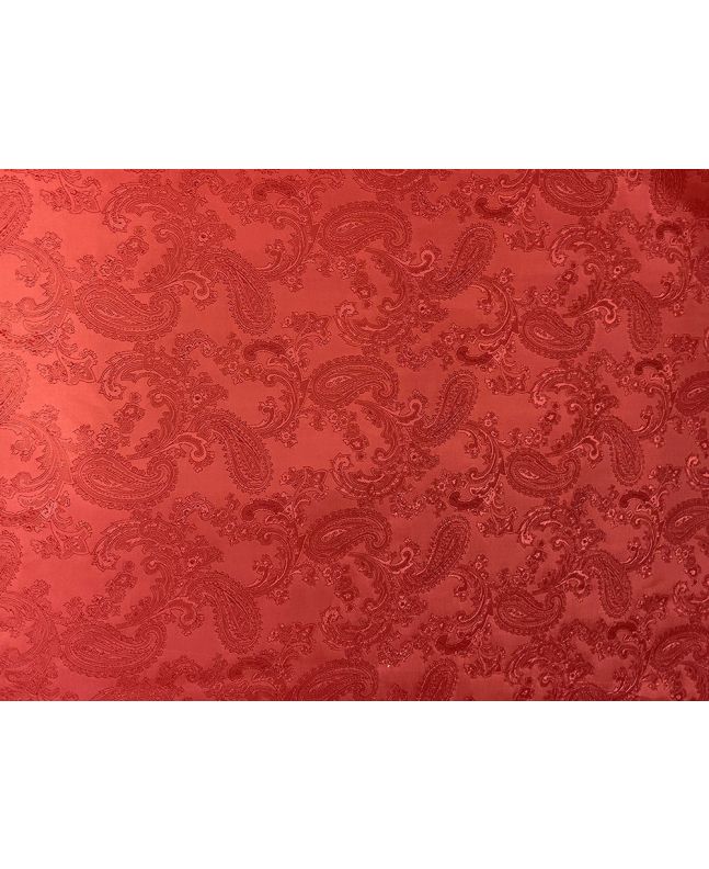 Two Toned Jacquard Paisley Lining, Red