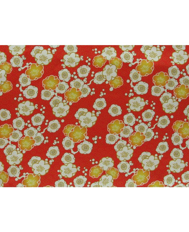 Ume Stretch Faux Silk Satin, Red