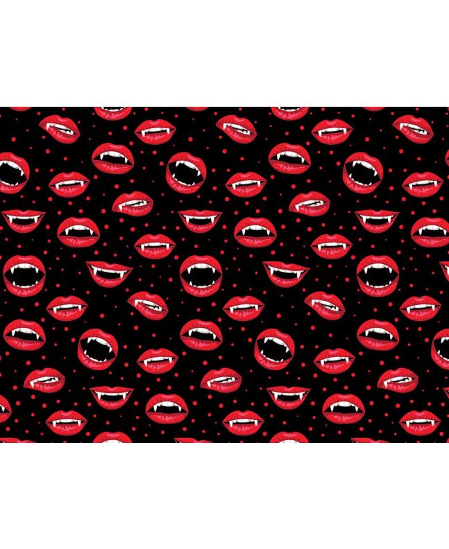 Vampire Lips Cotton Print