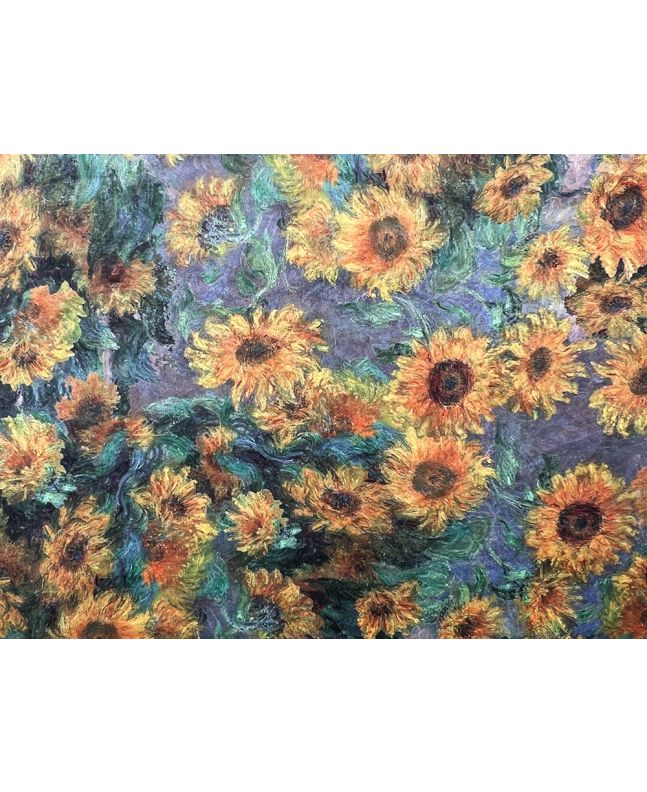 Van Gough Sunflowers Printed Velvet