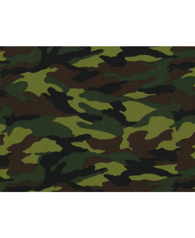 Camouflage Cotton Poplin Print, Jungle