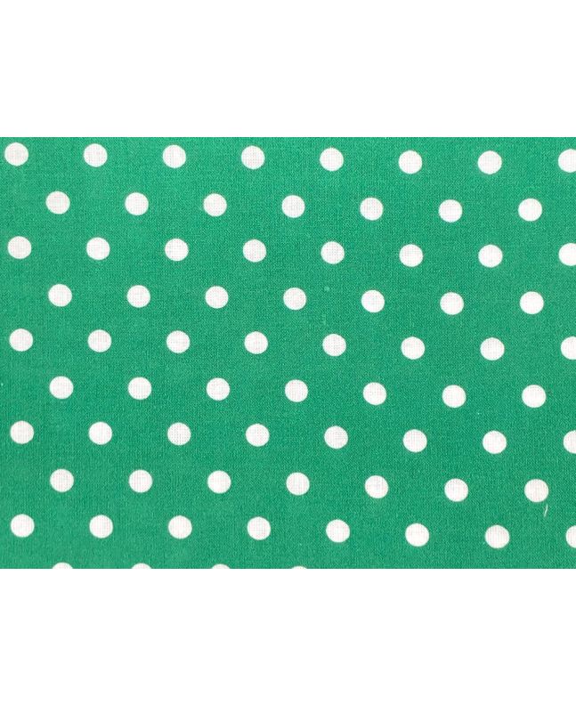 Craft Collection Cotton Print, Pea Spot, Emerald