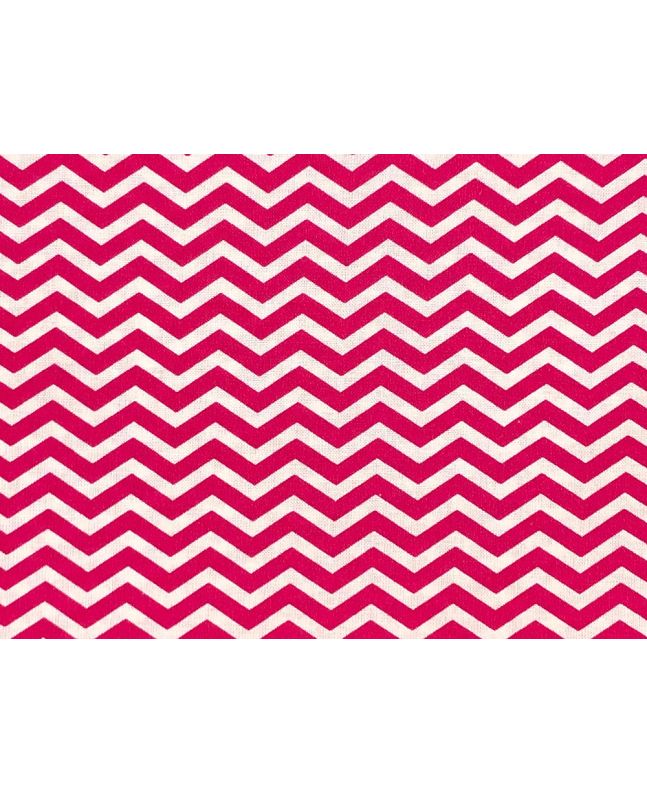 Craft Collection Cotton Print, Chevron, Cerise
