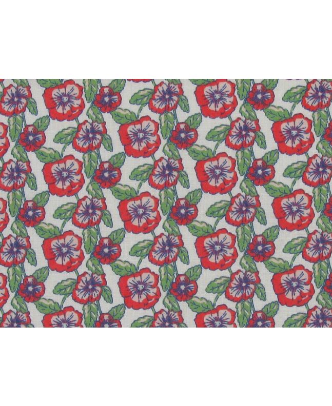 Vintage Floral Polycotton, Cream