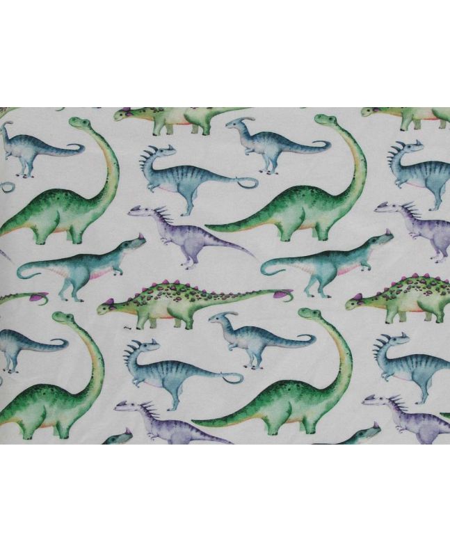 Watercolour Dinosaur Safari Cotton Jersey