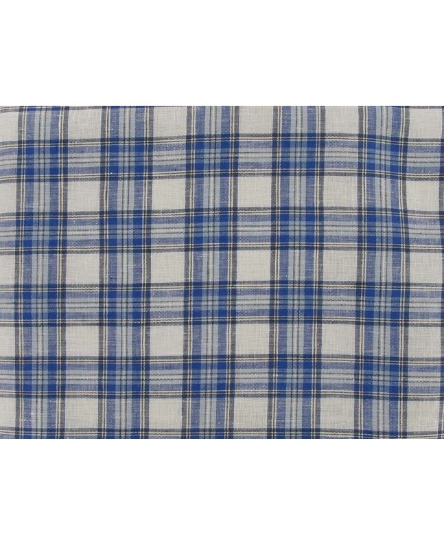 Wicklow Check Irish Linen, Blue