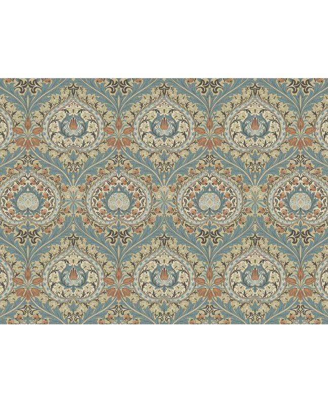 William Morris Eden Cotton Panama, Azure