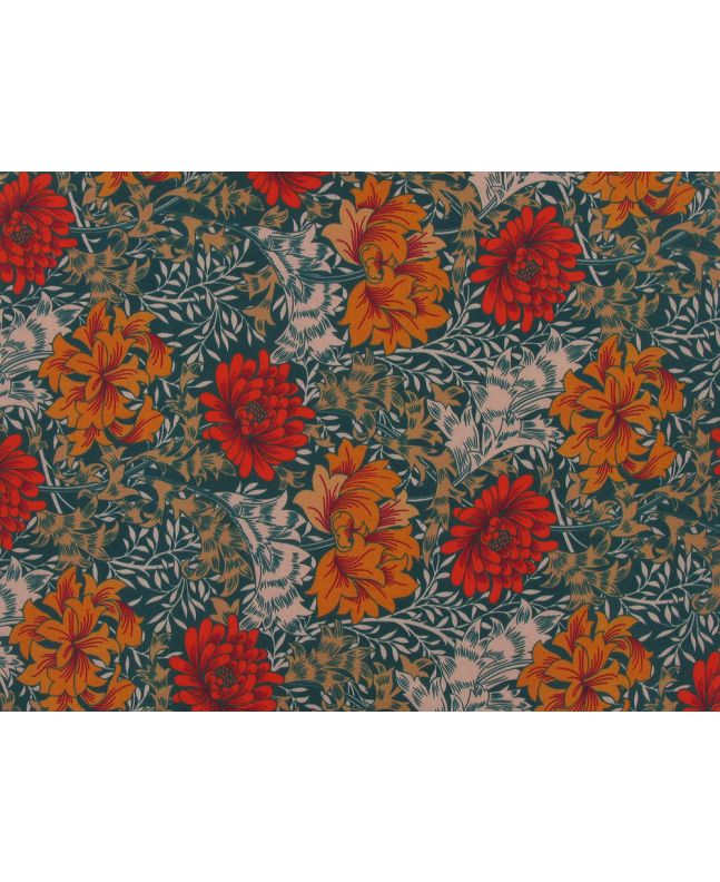 William Morris Floral Heath Cotton Lawn, Jade