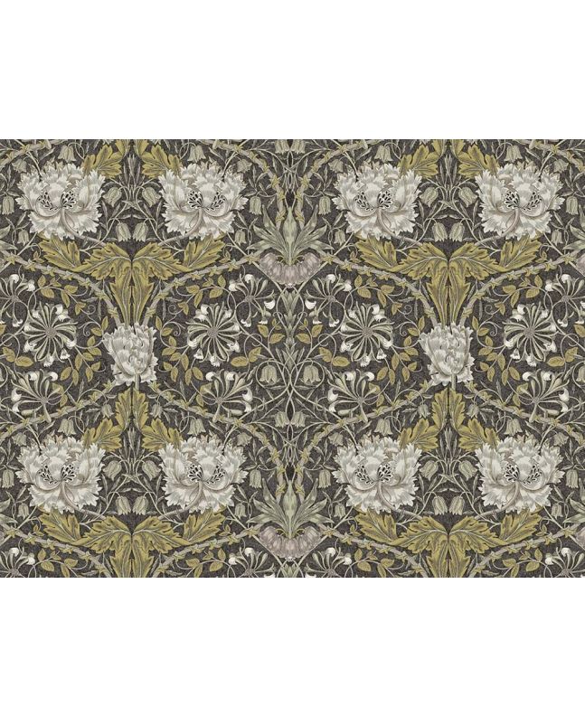 William Morris Honeysuckle Cotton Panama, Mocha