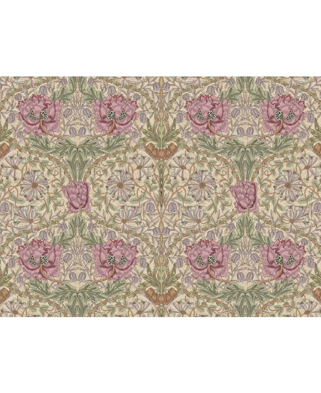 William Morris Honeysuckle Cotton Panama, Rose