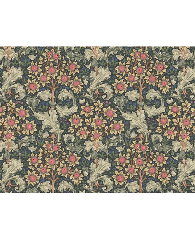 William Morris Orchid Cotton Panama, Nightshade