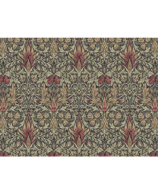 William Morris Snakeshead Cotton Panama, Mocha
