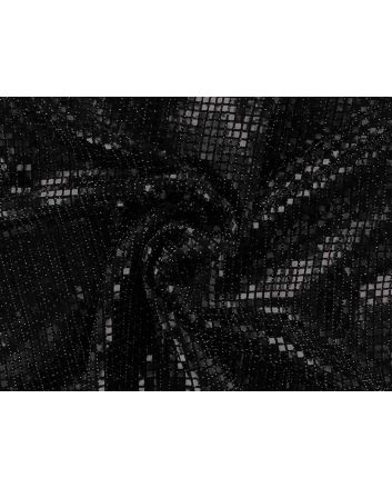 Square Sequin on Metallic Dobby Knit, Black