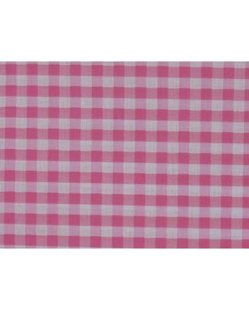 1/4 Inch Printed Polycotton Gingham, Pink