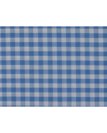 1/4 Inch Printed Polycotton Gingham, Sky