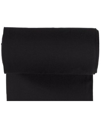 Tubular 2x2 Rib Cuffing, Black