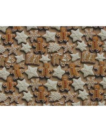 3D Fantasy Cotton Print, Christmas Gingerbread
