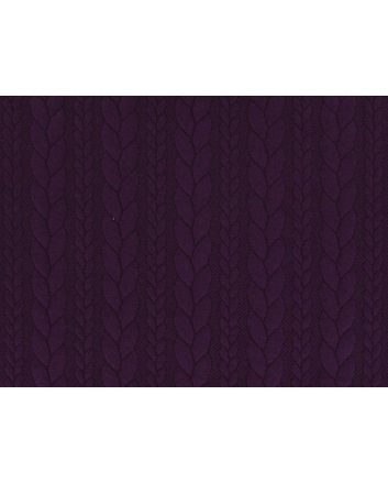 Soft Cable Knit Jersey, Plum 