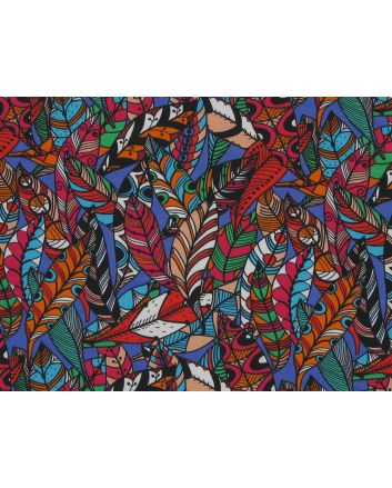 Abstract Feather Flutter Printed Cotton