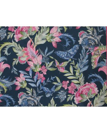 Ambatik Printed Velvet, Midnight