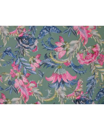 Ambatik Printed Velvet, Sage