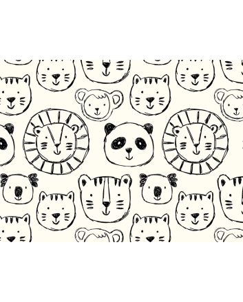 Animal Sketch Cotton Jersey
