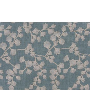 Annova Embroidered Curtain Fabric, Teal