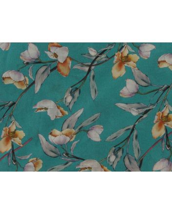 Aurora Cotton Lawn Print, Teal