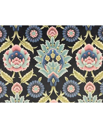 Beaulieu Printed Velvet, Black