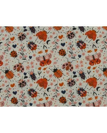 Beetle Scuttle Cotton Print, Cream