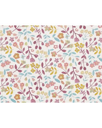 Betty Flora Curtain Fabric, Parma Violet