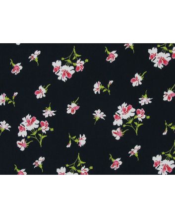 Blossom Bloom Cotton Poplin, Navy