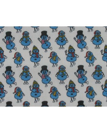 Snowman Flurry Friends Polycotton Print, White