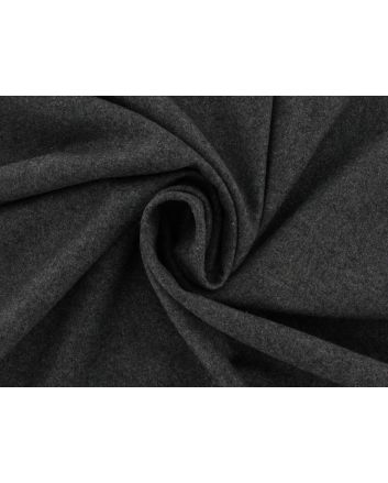 Brushed Wool Blend Flannel, Charcoal