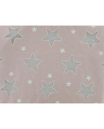 Burn Out Star Polyviscose Print, Peach