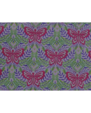 Butterfly Bouquet Polycotton Print, Cerise