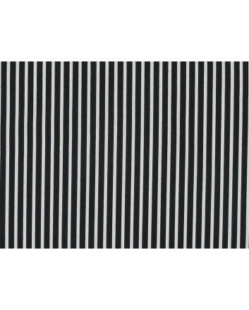 Candy Stripe Cotton Poplin, Black