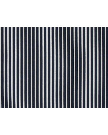 Candy Stripe Cotton Poplin, Navy