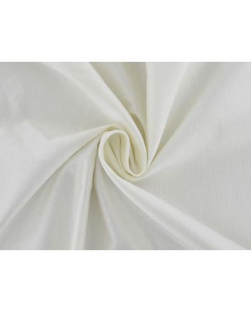 Carnaby Silk Look Curtain Fabric, Ivory