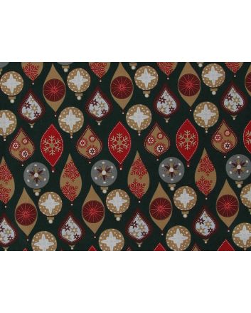 Christmas Baubles Cotton Print, Bottle