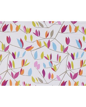 Coco Plum Cotton Curtain Fabric, Tutti Fruiti