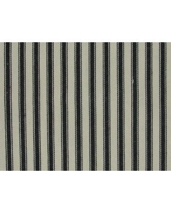 Cotton Canvas Ticking Stripes, Black